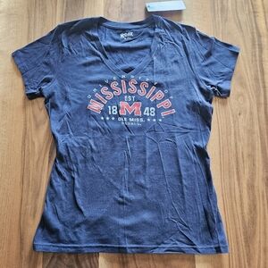 Ole Miss Rebels Women's V-Neck T-Shirt - Medium